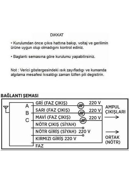 Buğz Eco Lounge Cata Ct 9154 4X1000 W 4 Lü Aydınlatma Kumandası modelleri
