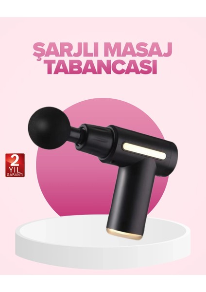 Buğz Profesyonel Masaj Tabancası 6 Kademeli Derin Kas Terapisi 4 Başlıklı Şarjlı Sessiz Motor