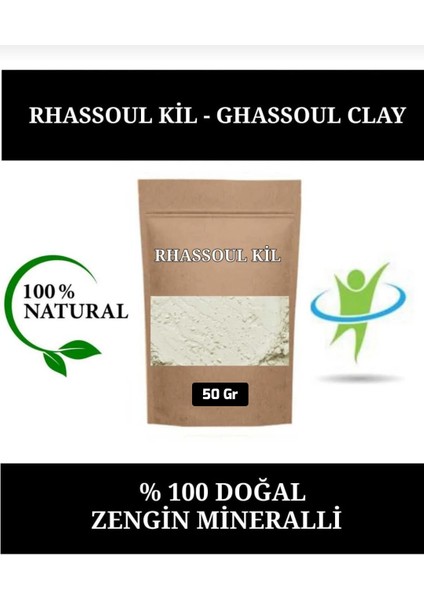 Rhassoul Kil 50 gr (Ghassoul Kil) Rhassoul Kil Maskesi % 100 Saf Rhassoul Toz Kil.