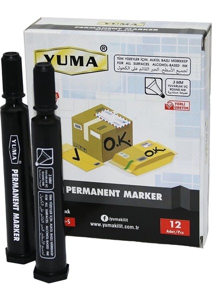 Buğz Yuma YM-790S Siyah Koli Kalemi 12