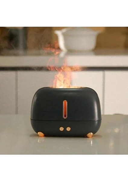 Alev Efektli 250 ml Ultrasonik Hava Nemlendirici | Aromaterapi Difüzörlü Buhar Makinesi LED Işıklı fiyatları