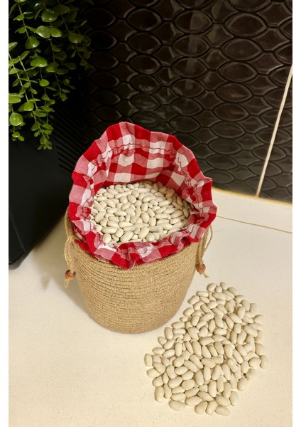 Doğal Hasır Ip Ağızdan Bağlamalı Bakliyat Saklama Kabı Düzenleyici Saklama Sepeti fiyatları