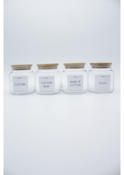 Bambu Kapaklı 500ML Temizlik ve Bakım Kavanozu, Doğal ve Şık Tasarım