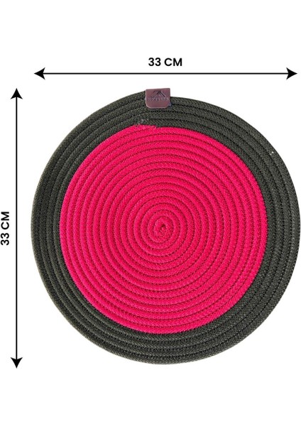 Yılbaşı Temalı Yeşil Kırmızı 2’li Hasır Görünümlü Amerikan Servis Supla – Leke Tutmaz – 33X33 cm