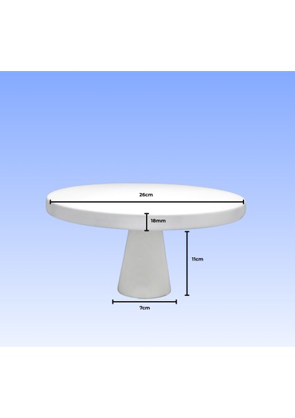 26 cm Beyaz Pasta Sunum Servis Standı Doğum Günü Pasta Sunumluğu Ayaklı Dekoratif Ahşap Pasta Standı fiyatları