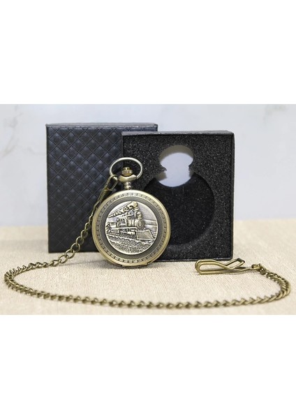 Buğz Özel Kutulu Tren Temalı Köstekli Saat ALK4670