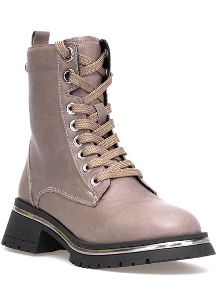 D25KB-4610 Kadın Hakiki Deri Topuklu Bot Vizon fiyatları