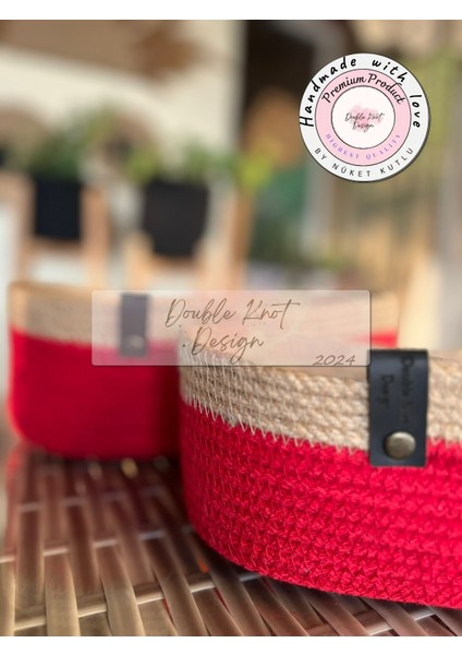 2li Oval Ekmek Sepeti / Organizer / Hasır Jüt Tress Sepet Hediyelik Supla Amerikan Servis Tamamlayıc