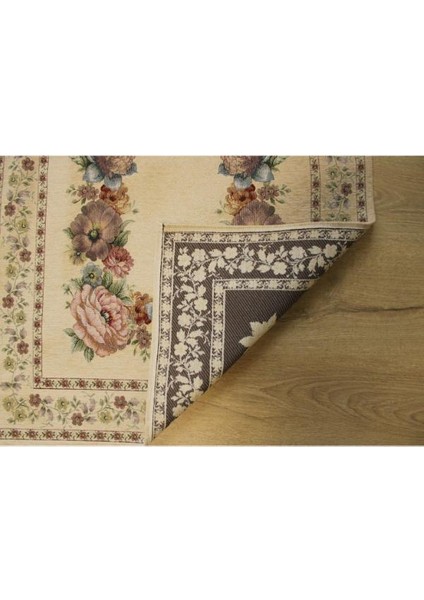 Kınay Latte Bej Jakarlı Dokuma Goblen Dekoratif Astarsız Saçaksız Şönilli Seccade 70*115 fiyatları