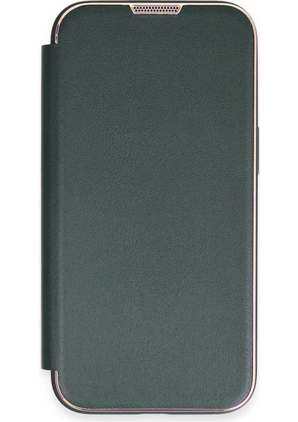 Buğz Iphone 13 Pro Max Kılıf Dolpin Kapaklı - Koyu Yeşil fiyatları