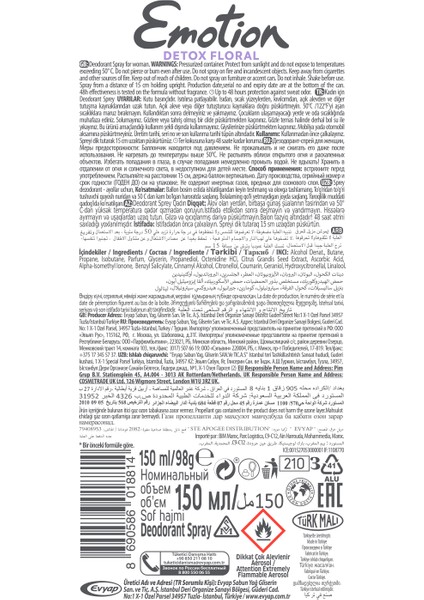 Detox Floral Kadın Deodorant 3X150 ml & Detox Floral Roll On 50 ml fiyatları