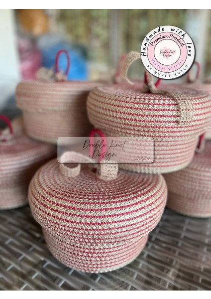 Tress Çok Amaçlı Düzenleyici Fındık Sepet / Organizer 3 Lü Sepet Hediyelik