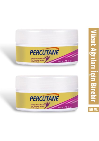 Percutane Vücut Ağrı Yönetimi Için Hızlı ve Etkili Masaj Bakım Kremi 50 ml x 2 Adet