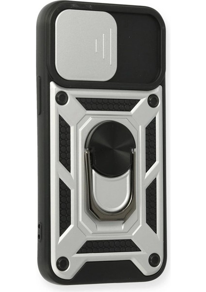 Buğz Iphone 11 Kılıf Pars Lens Yüzüklü Silikon - Gümüş fiyatları