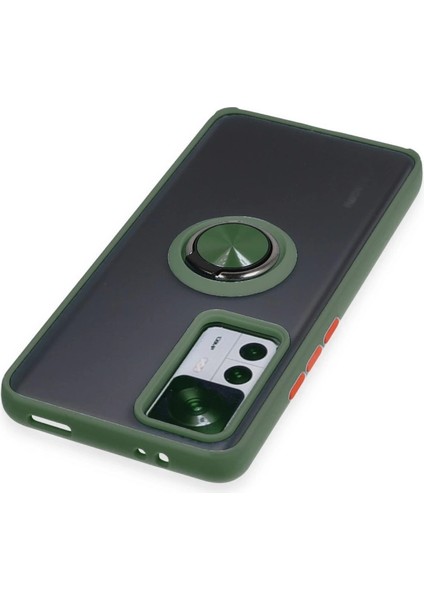 Buğz Xiaomi Mi 12T Pro Kılıf Montreal Yüzüklü Silikon Kapak - Yeşil fırsatları