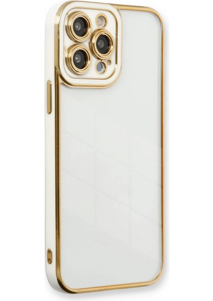 Buğz Iphone 13 Pro Max Kılıf Liva Lens Silikon - Beyaz