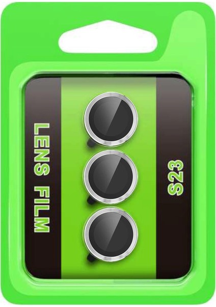 Buğz Samsung Galaxy S23 Raze Metal Kamera Lens - Gümüş