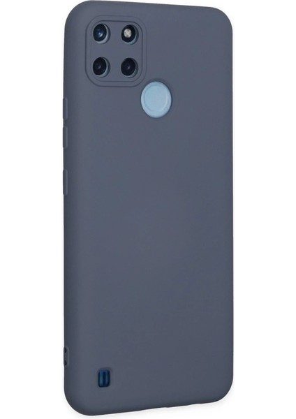 Buğz Realme C25Y Kılıf Nano Içi Kadife Silikon - Gri modelleri
