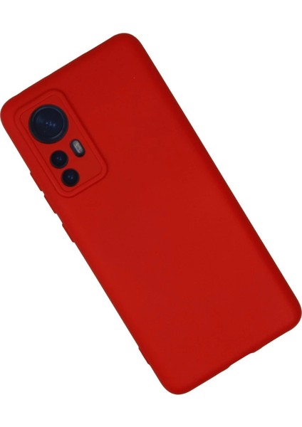 Buğz Xiaomi Mi 12 Kılıf Nano Içi Kadife Silikon - Kırmızı fiyatları