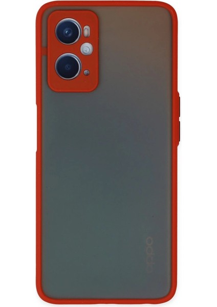 Buğz Oppo A96 Kılıf Montreal Silikon Kapak - Kırmızı