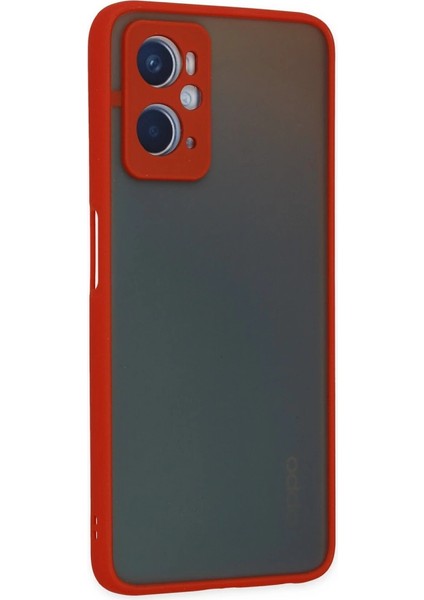 Buğz Oppo A96 Kılıf Montreal Silikon Kapak - Kırmızı modelleri