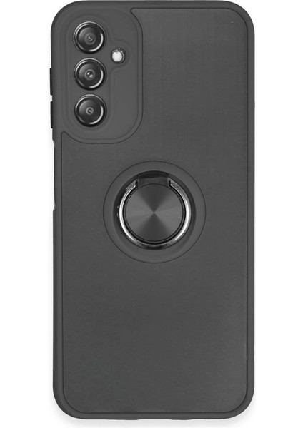 Buğz Samsung Galaxy A14 4g Kılıf Montreal Yüzüklü Silikon Kapak - Siyah