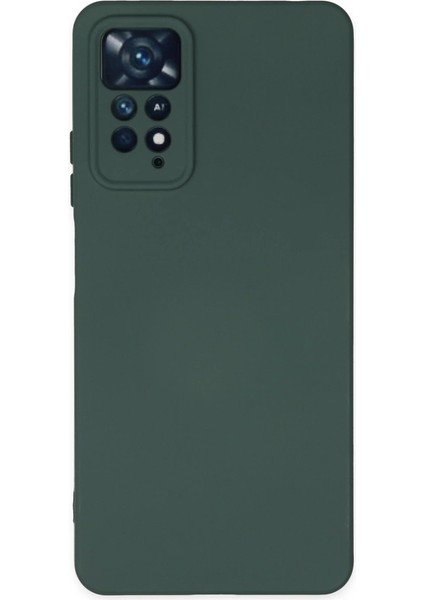 Buğz Xiaomi Redmi Note 11 Pro Kılıf Nano Içi Kadife Silikon - Koyu Yeşil