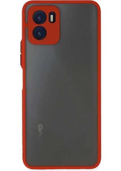 Buğz Vivo Y15S Kılıf Montreal Silikon Kapak - Kırmızı