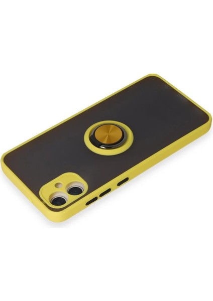 Buğz Samsung Galaxy A05 Kılıf Montreal Yüzüklü Silikon Kapak - Sarı modelleri