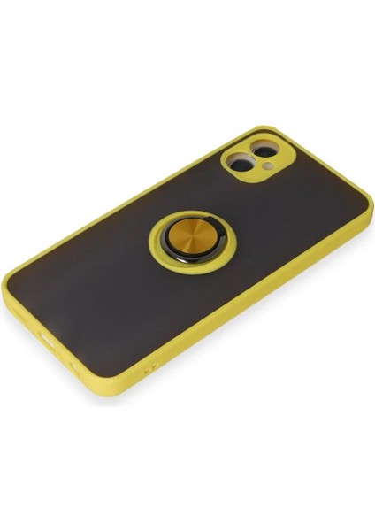 Buğz Samsung Galaxy A05 Kılıf Montreal Yüzüklü Silikon Kapak - Sarı fırsatları