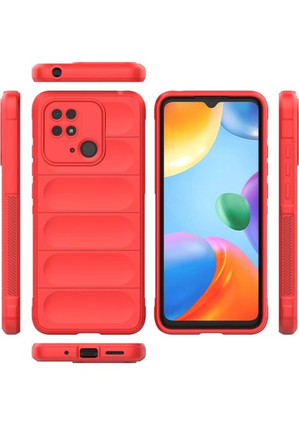 Buğz Xiaomi Redmi 10C Kılıf Optimum Silikon - Kırmızı modelleri