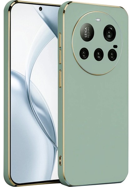 Buğz Xiaomi Mi 15 Ultra Kılıf Volet Silikon - Açık Yeşil