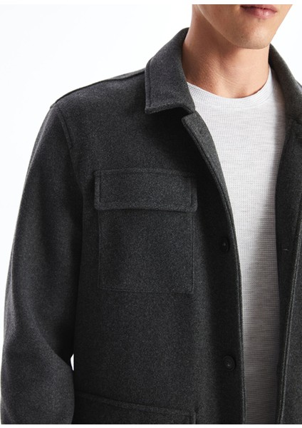 Yeni Sezon Standart Kalıp Gömlek Yaka Erkek Kaşe Mont modelleri