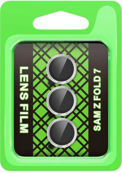 Buğz Samsung Galaxy Z Fold 7 Raze Metal Kamera Lens - Gümüş