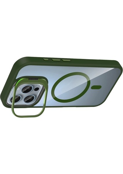 Buğz Joko Apple Iphone 16 Pro Max Remim Lensli Magsafe Standlı Kapak - Koyu Yeşil fırsatları