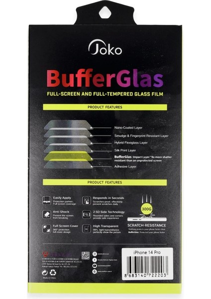 Buğz Joko Iphone 14 Buffer Cam Ekran Koruyucu - Siyah fiyatları