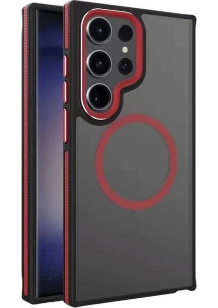 Buğz Joko Samsung Galaxy S23 Ultra Winner Magsafe Kapak - Kırmızı