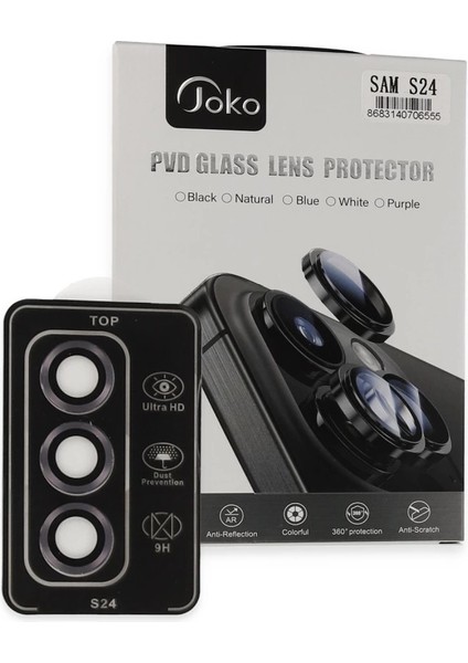 Buğz Joko Samsung Galaxy S24 Pvd Metal Kamera Lens - Derin Mor