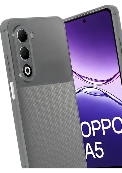 Buğz Oppo A5 4g Auto Focus Karbon Kapak - Gri modelleri