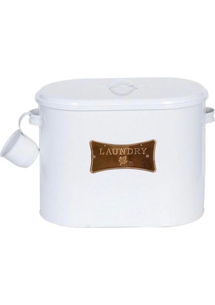 Iki Bölmeli Metal Deterjan Kutusu, Beyaz, Ölçekli ve Şık Tasarım fırsatları