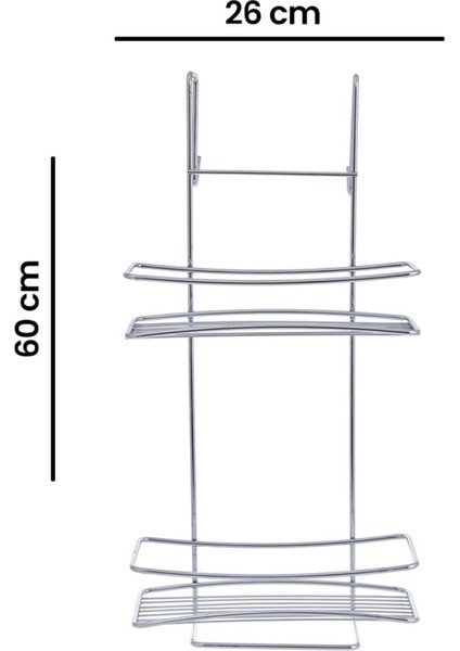 Gri Duşakabin Şampuanlık, Şık ve Kullanışlı Banyo Aksesuarı