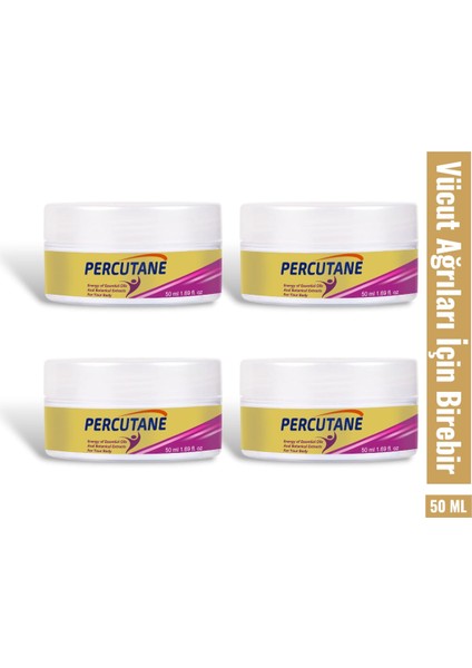 Percutane Vücut Ağrı Yönetimi Için Hızlı ve Etkili Masaj Bakım Kremi 50 ml x 4 Adet