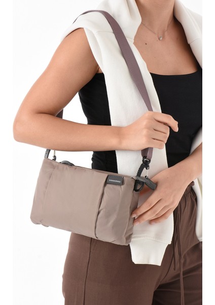 6011, Çapraz ve Omuz Ayarlanabilir Askılı, Paraşüt Kumaş, Vizon Rengi Çanta modelleri