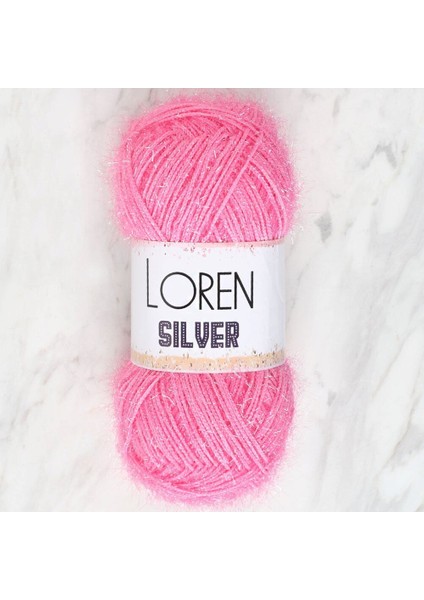 Loren Silver Bebe Pembe El Örgü Ipi - RS0014 - 34075