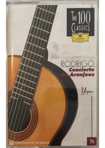 Rodrigo, Yepes – Concierto De Aranjuez Dikkat Kaset