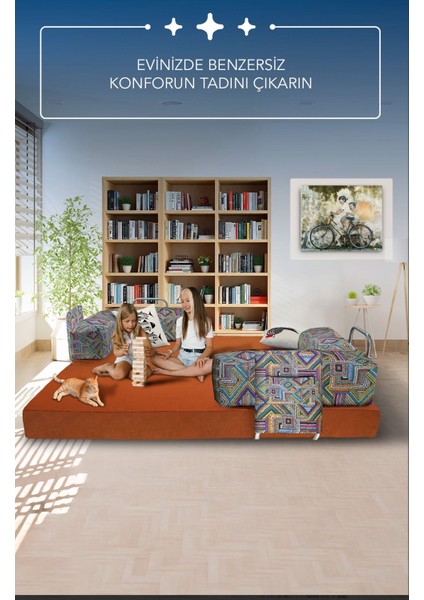 Legom Yataklı Kanepe,üçlü Koltuk,çok Amaçlı Aktivite Koltuğu,90 x 200CM Modüler Kanepe,yer Yatağı modelleri