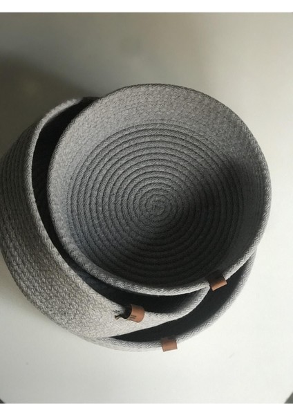 3'lü Gri El Dokuma Sepet Takımı, Çok Amaçlı Organizer fiyatları