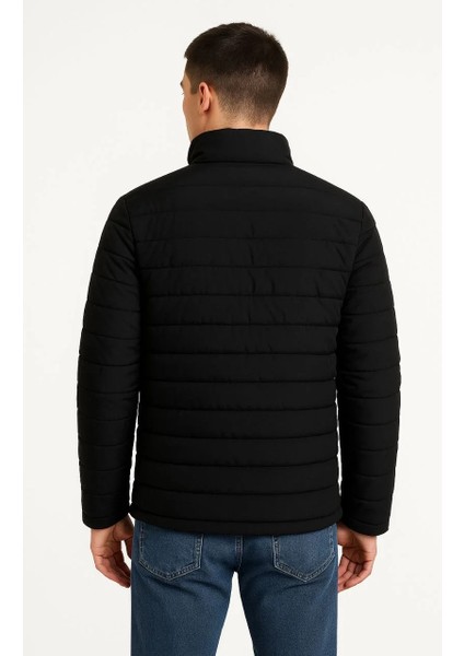 Erkek Bomber Mont Ceket – Su Itici Kumaş, Kapitone Astarlı, Fermuarlı, Kışlık - Siyah indirimleri