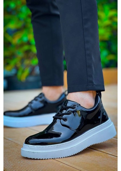 Kb-X3 Kuback Siyah Rugan Bağcıklı Günlük Erkek Ayakkabı