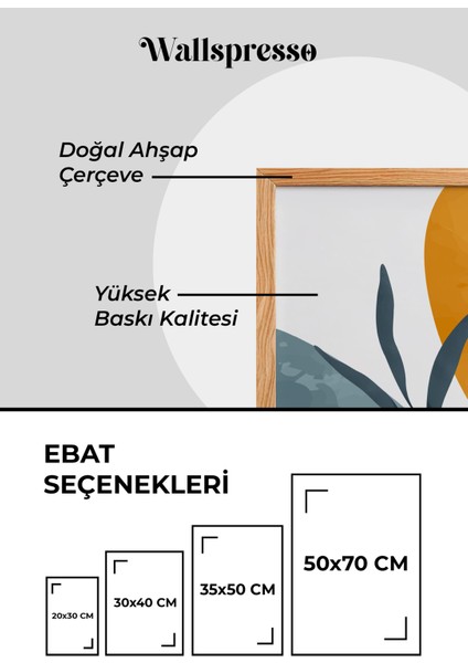 Boho Ahşap Çerçeveli Tablo - 3'lü Tablo Seti - Duvar Tablosu - Üçlü Tablo modelleri